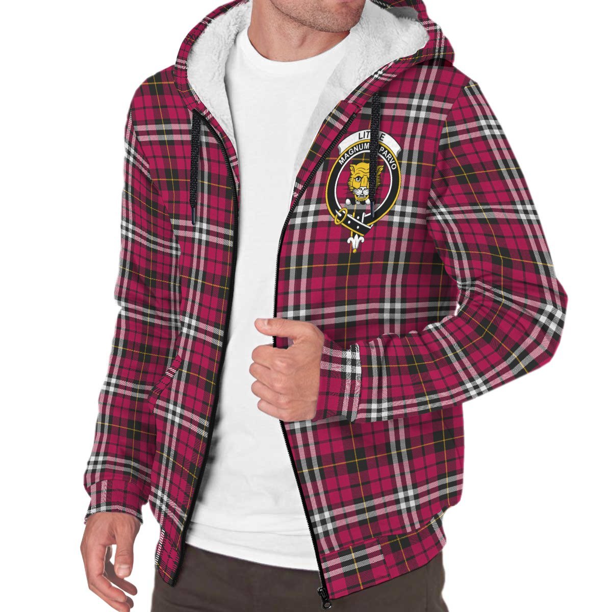 Little Tartan Crest Sherpa Hoodie