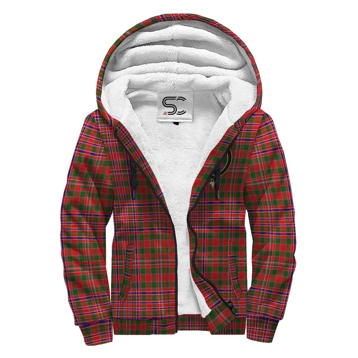 MacAlister Modern Tartan Crest Sherpa Hoodie