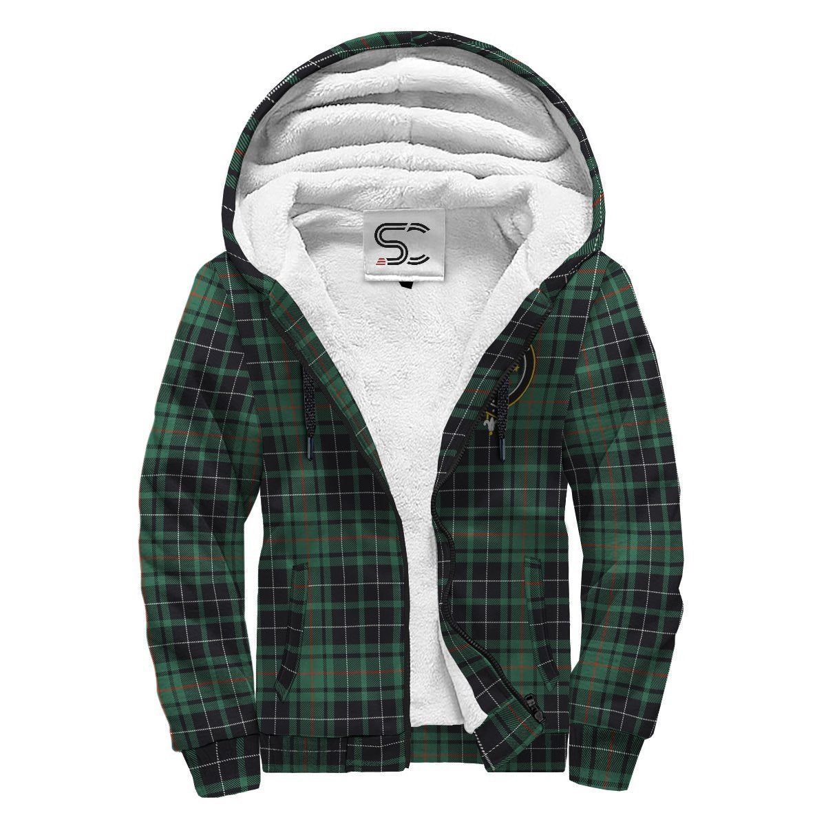 MacAulay Hunting Ancient Tartan Crest Sherpa Hoodie