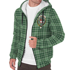 MacDonald Lord of the Isles Hunting Tartan Crest Sherpa Hoodie