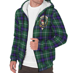 MacDonald of the Isles Hunting Modern Tartan Crest Sherpa Hoodie