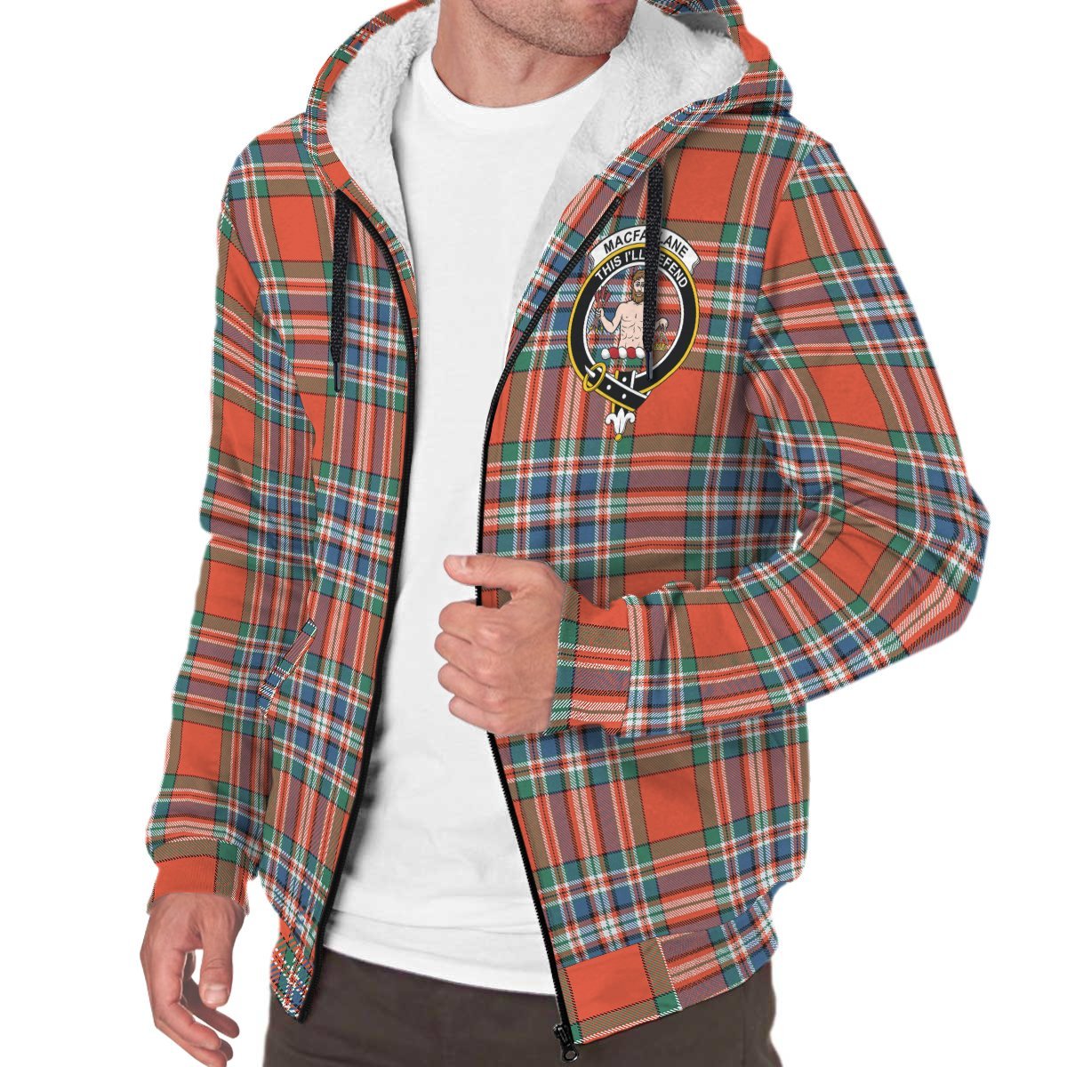 MacFarlane Ancient Tartan Crest Sherpa Hoodie