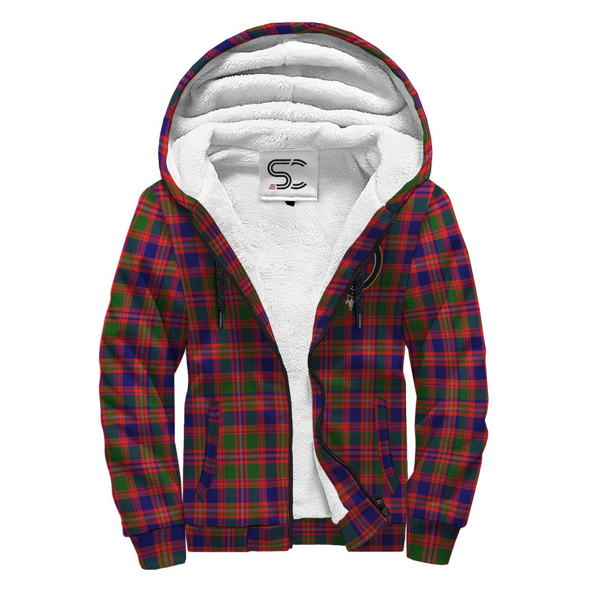 MacIntyre Modern Tartan Crest Sherpa Hoodie