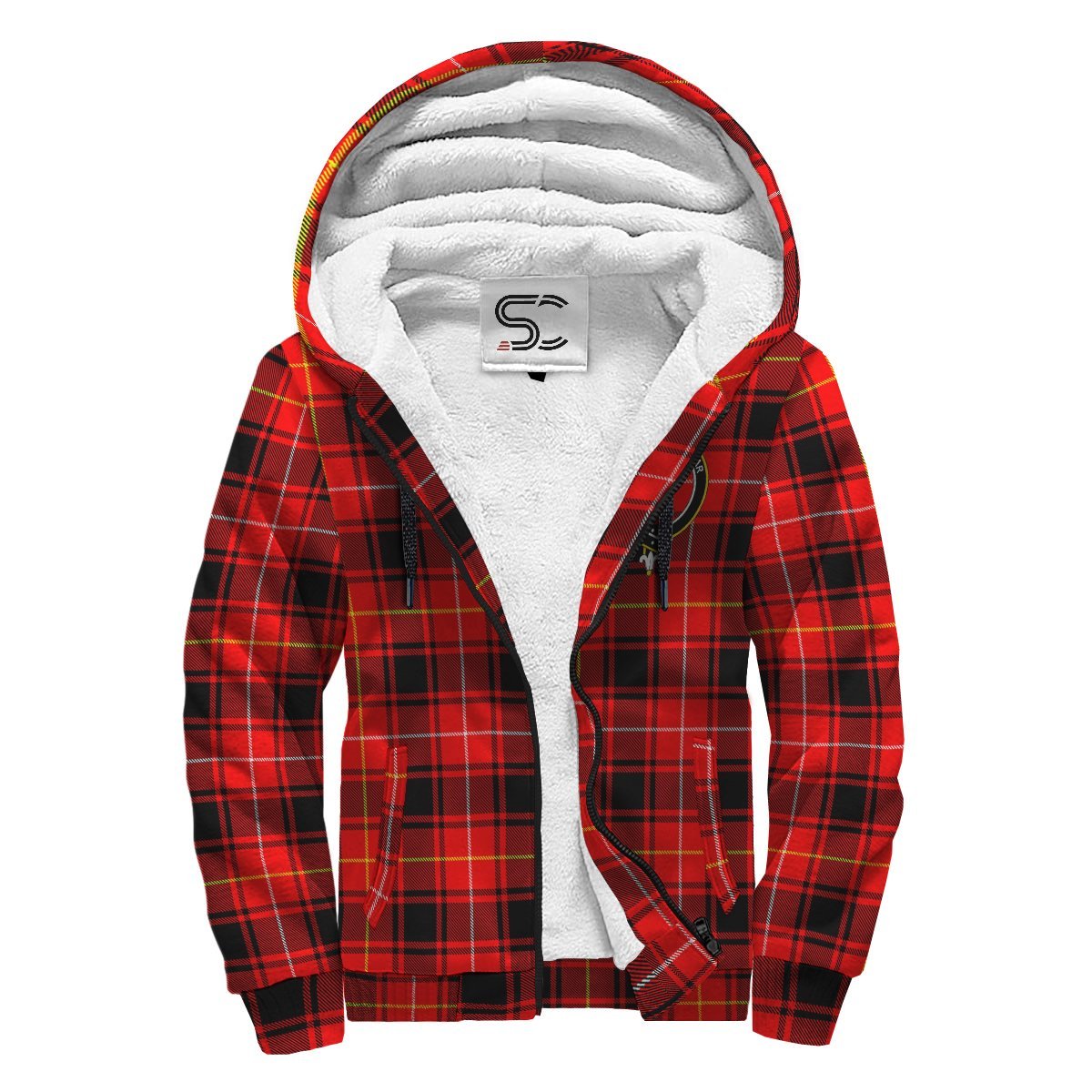 MacIver Modern Tartan Crest Sherpa Hoodie