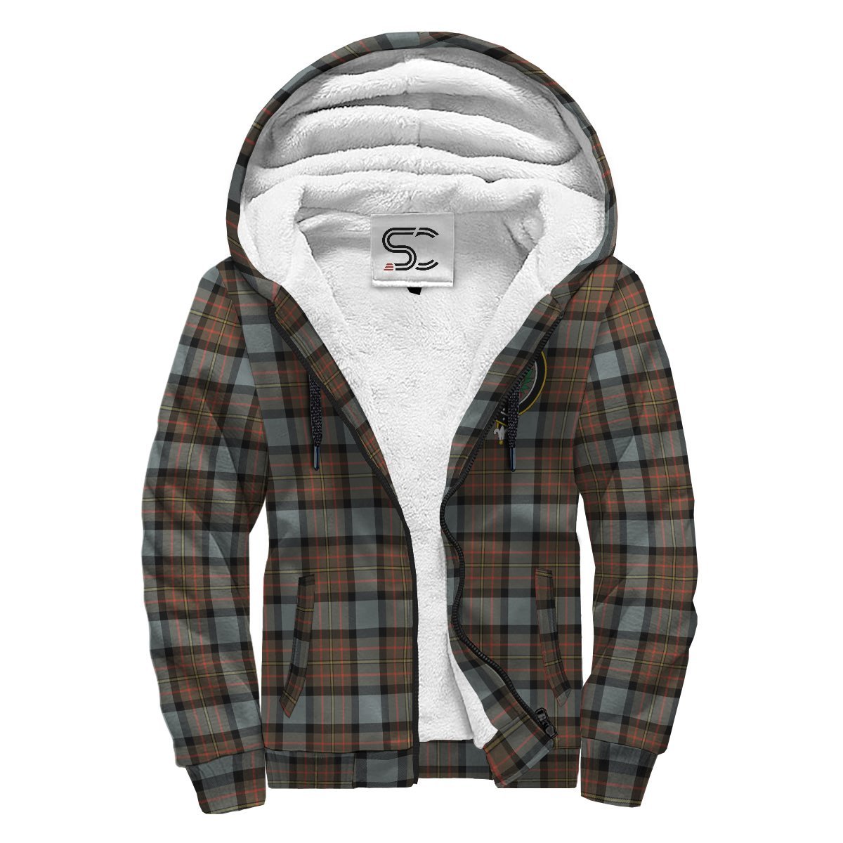 MacLaren Weathered Tartan Crest Sherpa Hoodie