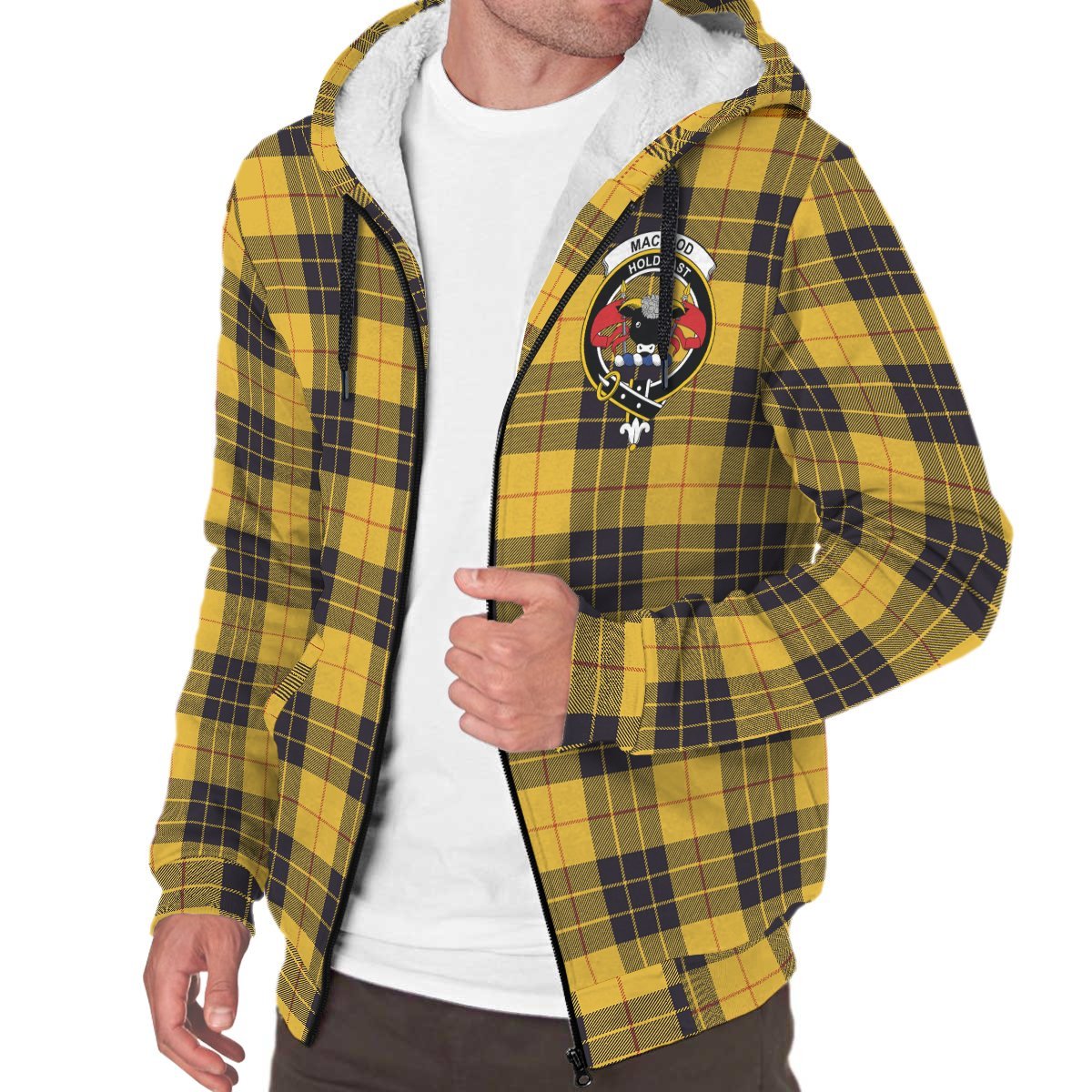 MacLeod of Lewis Ancient Tartan Crest Sherpa Hoodie