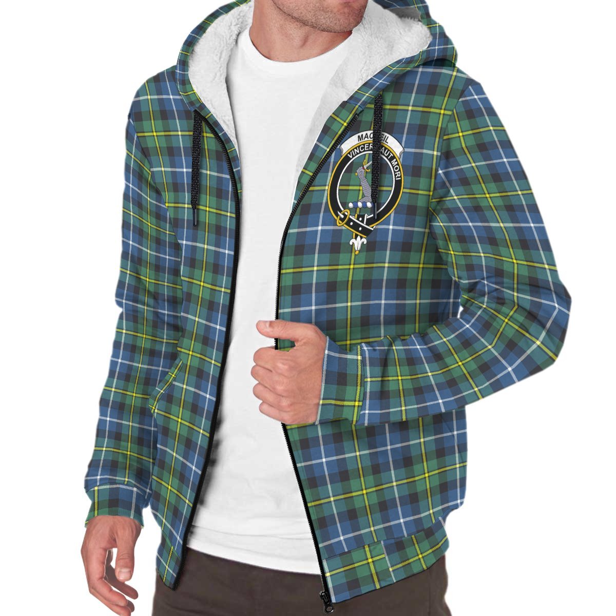 MacNeill of Barra Ancient Tartan Crest Sherpa Hoodie