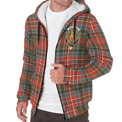 MacPherson Weathered Tartan Crest Sherpa Hoodie