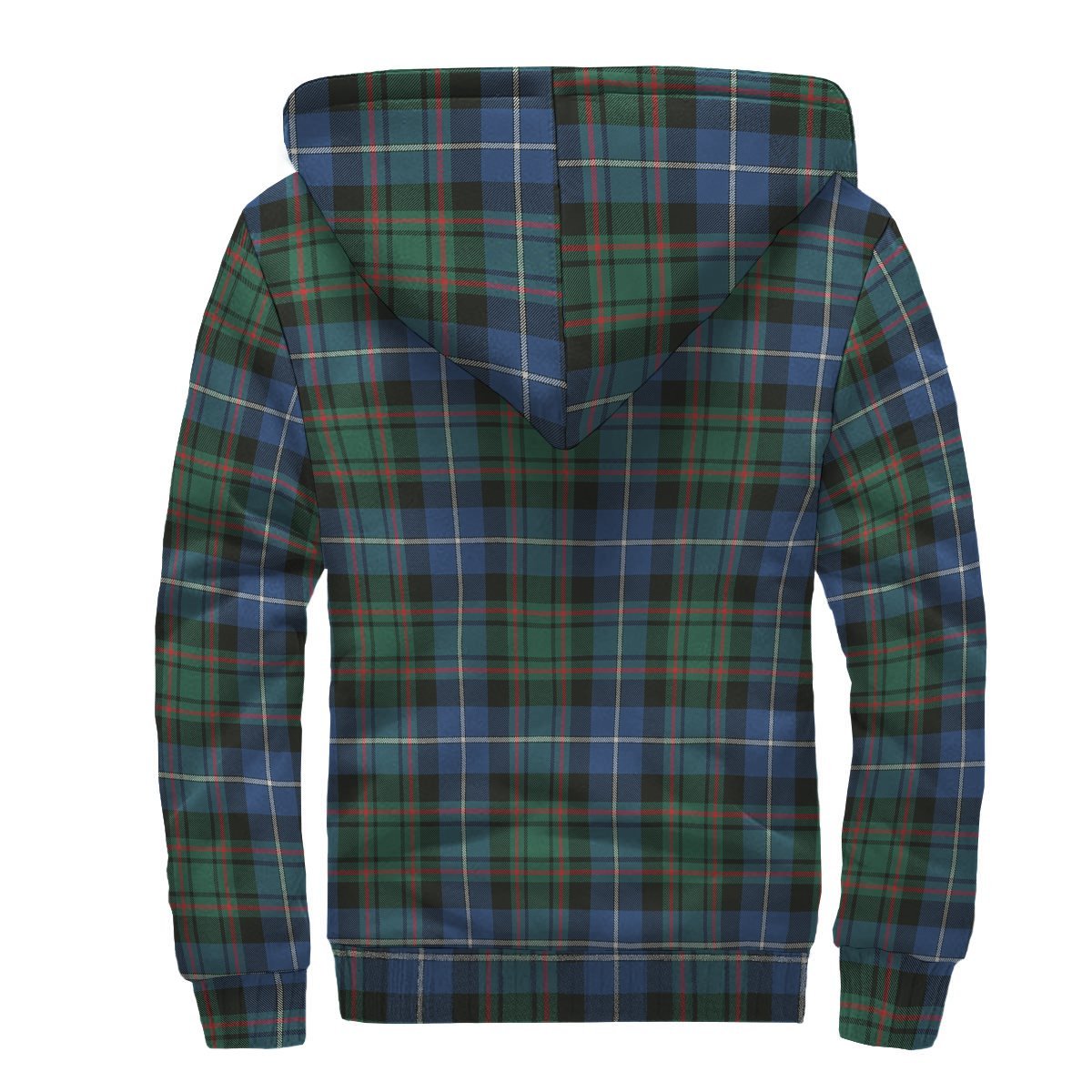 MacRae Hunting Ancient Tartan Crest Sherpa Hoodie