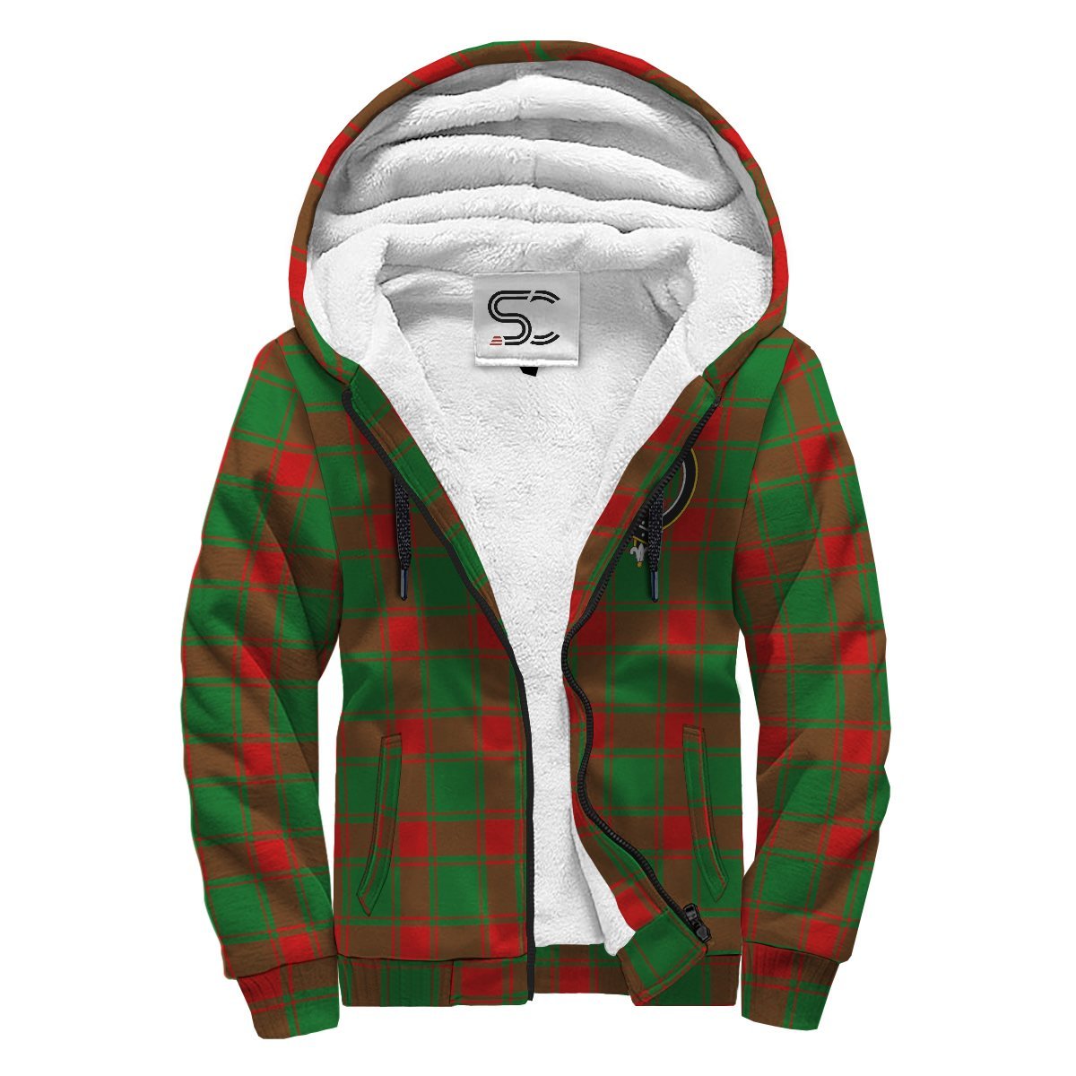 Middleton Modern Tartan Crest Sherpa Hoodie