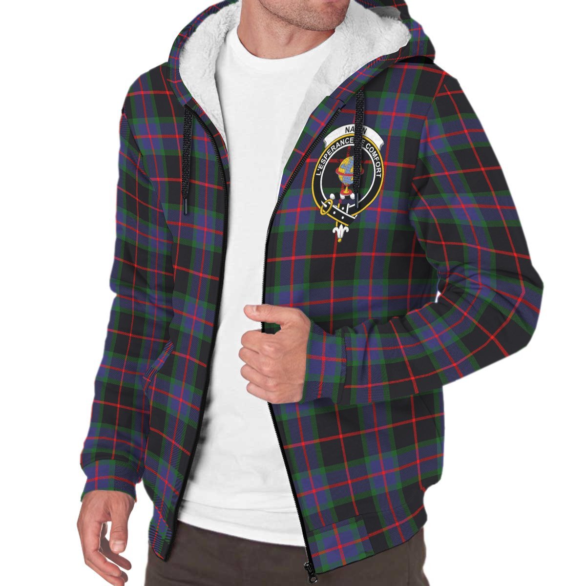 Nairn Tartan Crest Sherpa Hoodie