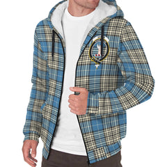 Napier Ancient Tartan Crest Sherpa Hoodie