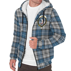 Napier Modern Tartan Crest Sherpa Hoodie