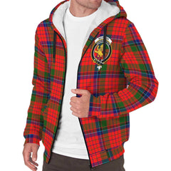 Nicolson Modern Tartan Crest Sherpa Hoodie