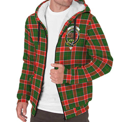 Pollock Modern Tartan Crest Sherpa Hoodie