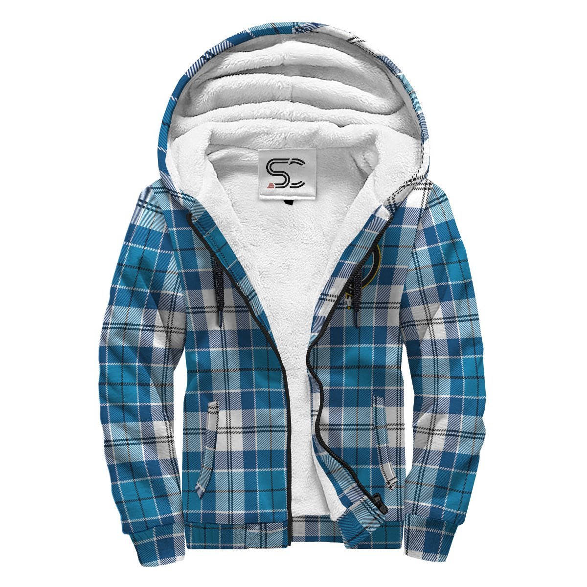 Roberton Tartan Crest Sherpa Hoodie