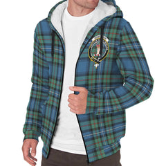 Robertson Hunting Ancient Tartan Crest Sherpa Hoodie