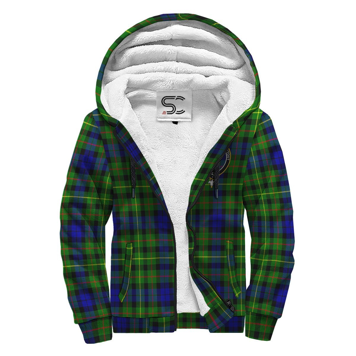 Rollo Modern Tartan Crest Sherpa Hoodie