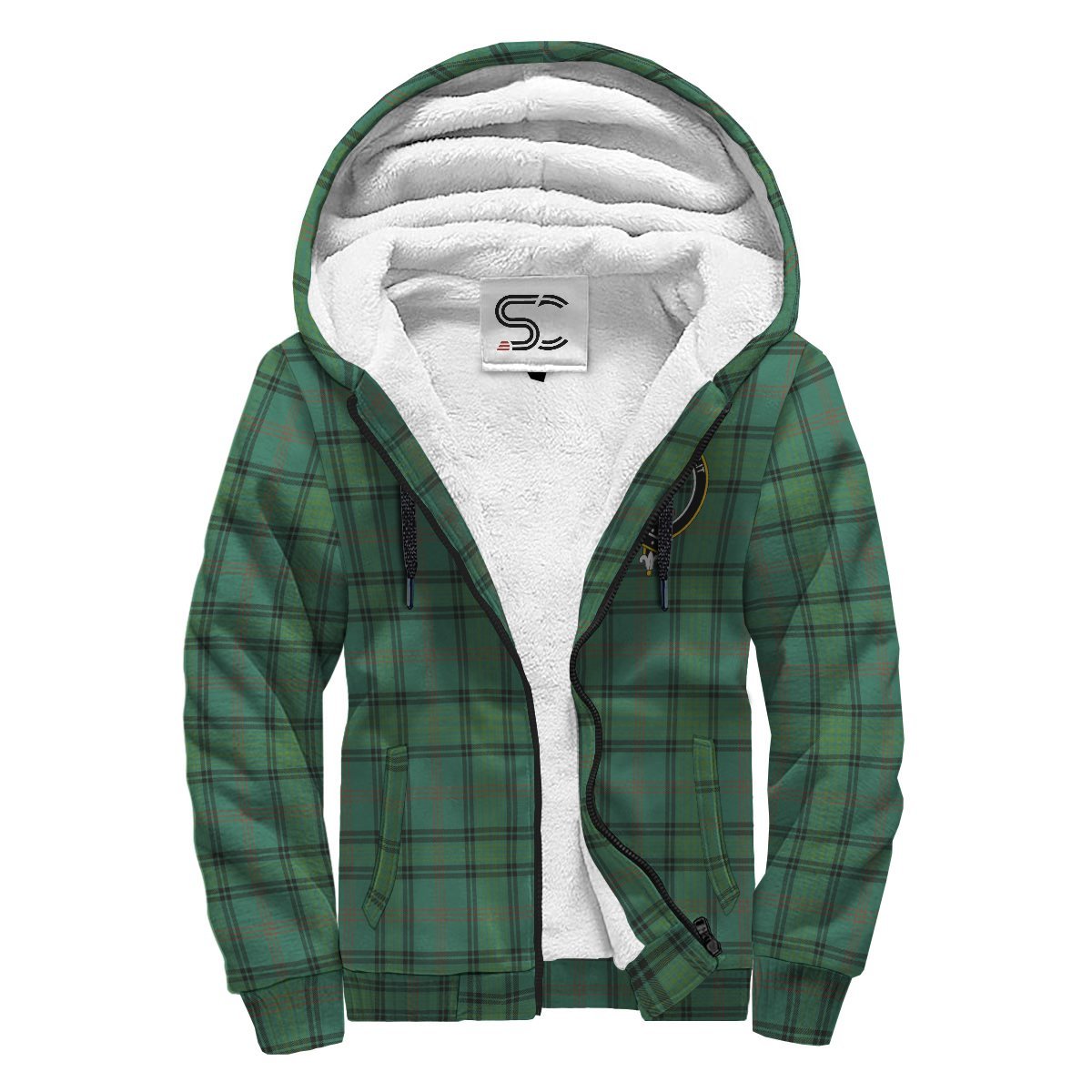 Ross Hunting Ancient Tartan Crest Sherpa Hoodie