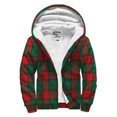 Stewart Atholl Modern Tartan Crest Sherpa Hoodie