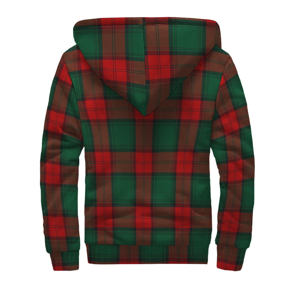 Stewart Atholl Modern Tartan Crest Sherpa Hoodie