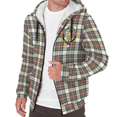 Stewart Dress Ancient Tartan Crest Sherpa Hoodie