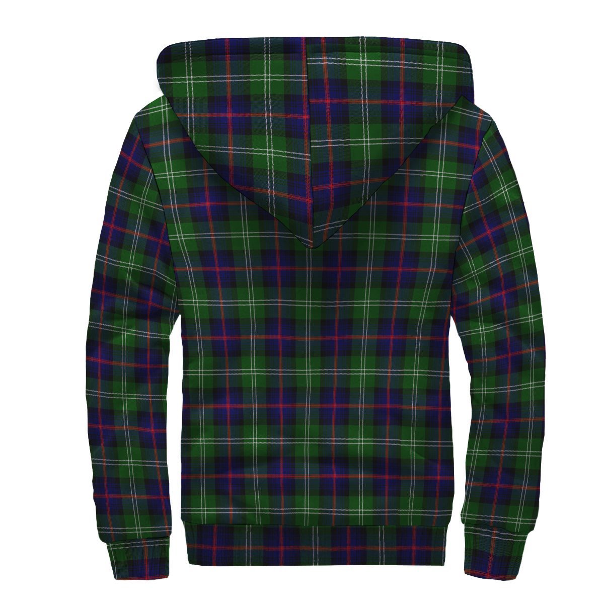 Sutherland Modern Tartan Crest Sherpa Hoodie