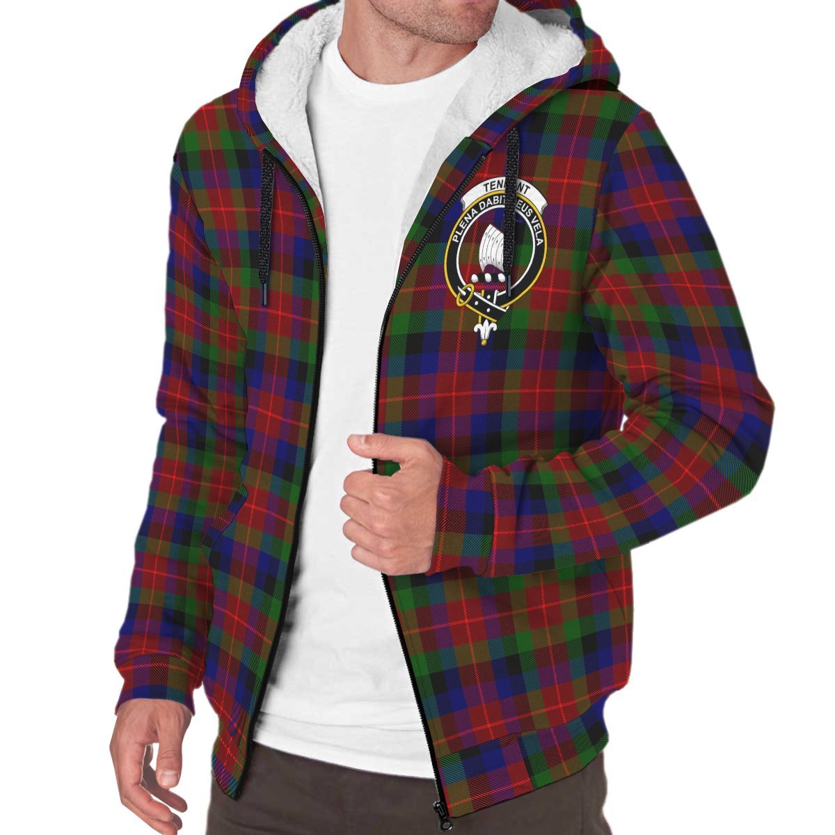 Tennant Tartan Crest Sherpa Hoodie