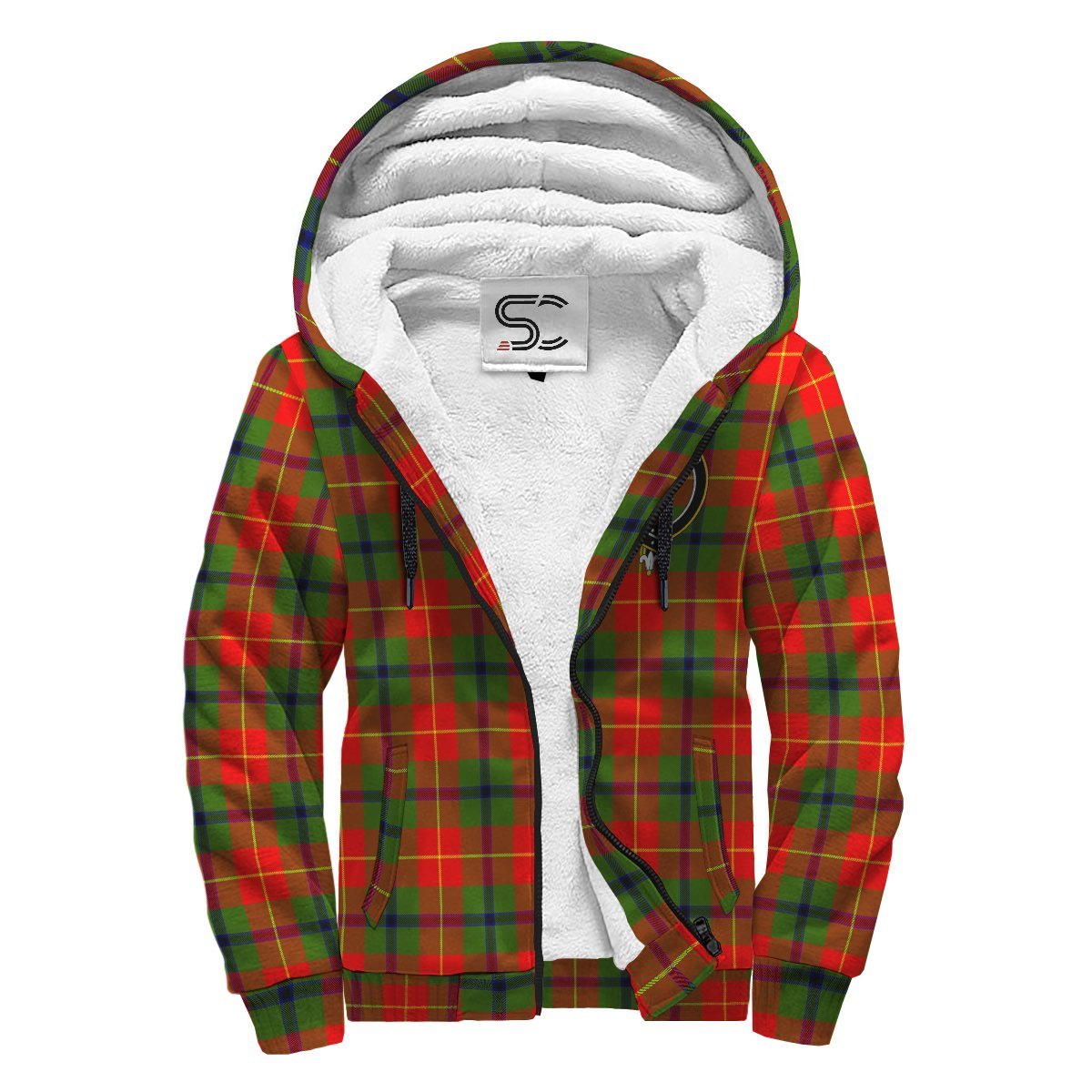 Turnbull Dress Tartan Crest Sherpa Hoodie