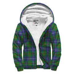 Turnbull Hunting Tartan Crest Sherpa Hoodie