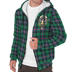 Urquhart Broad Red Ancient Tartan Crest Sherpa Hoodie