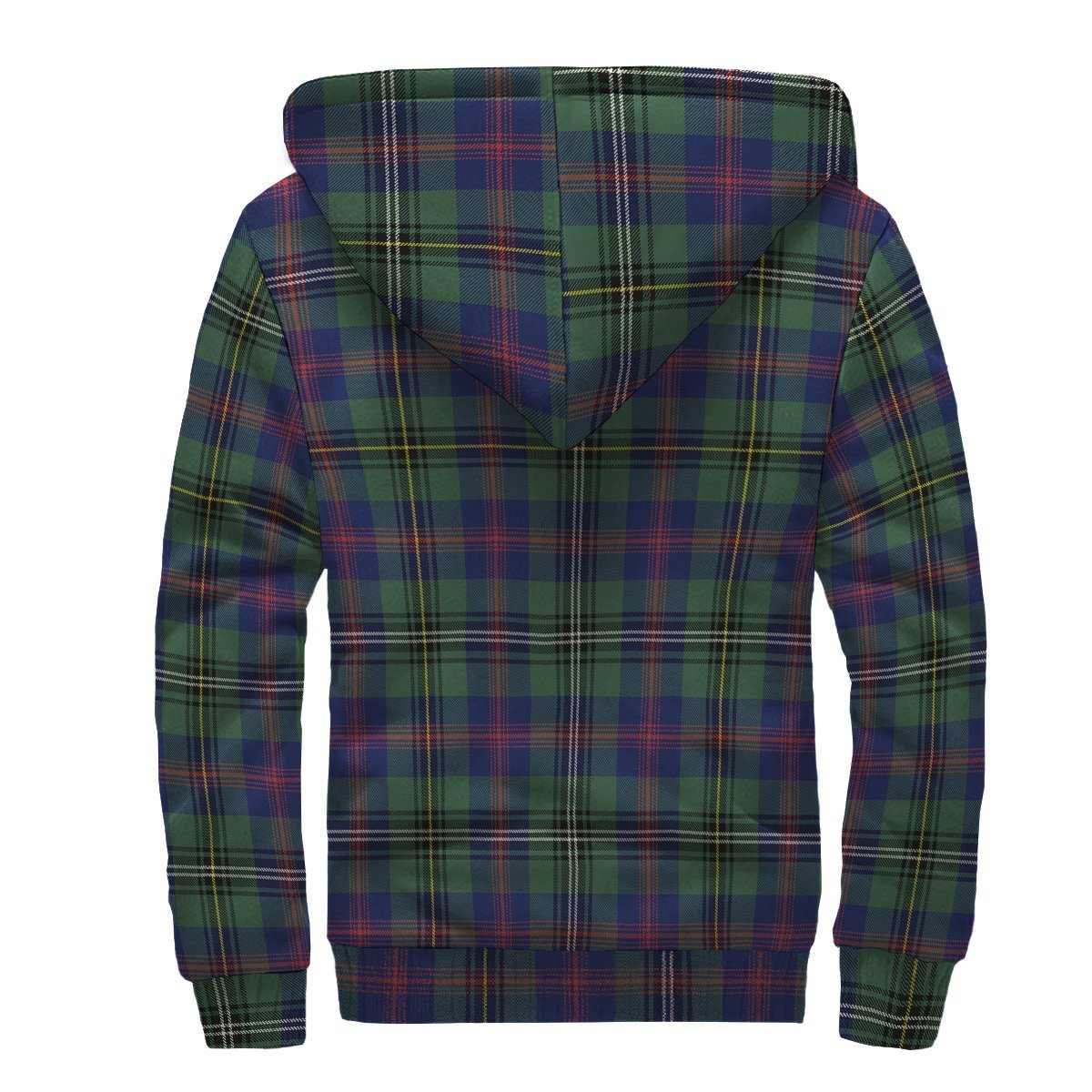 Wood Modern Tartan Crest Sherpa Hoodie