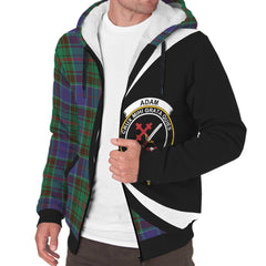 Adam Tartan Crest Sherpa Hoodie - Circle Style