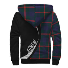 Agnew Modern Tartan Crest Sherpa Hoodie - Circle Style