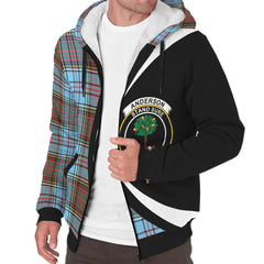 Anderson Ancient Tartan Crest Sherpa Hoodie - Circle Style