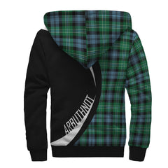 Arbuthnot Ancient Tartan Crest Sherpa Hoodie - Circle Style