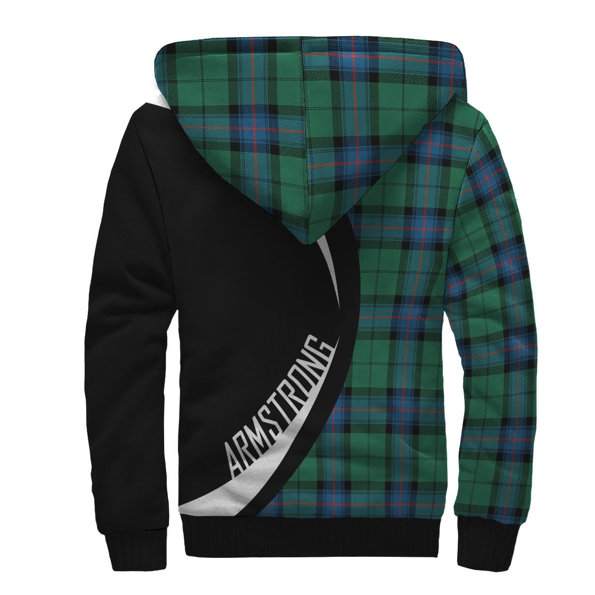 Armstrong Ancient Tartan Crest Sherpa Hoodie - Circle Style