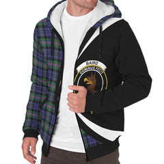 Baird Modern Tartan Crest Sherpa Hoodie - Circle Style