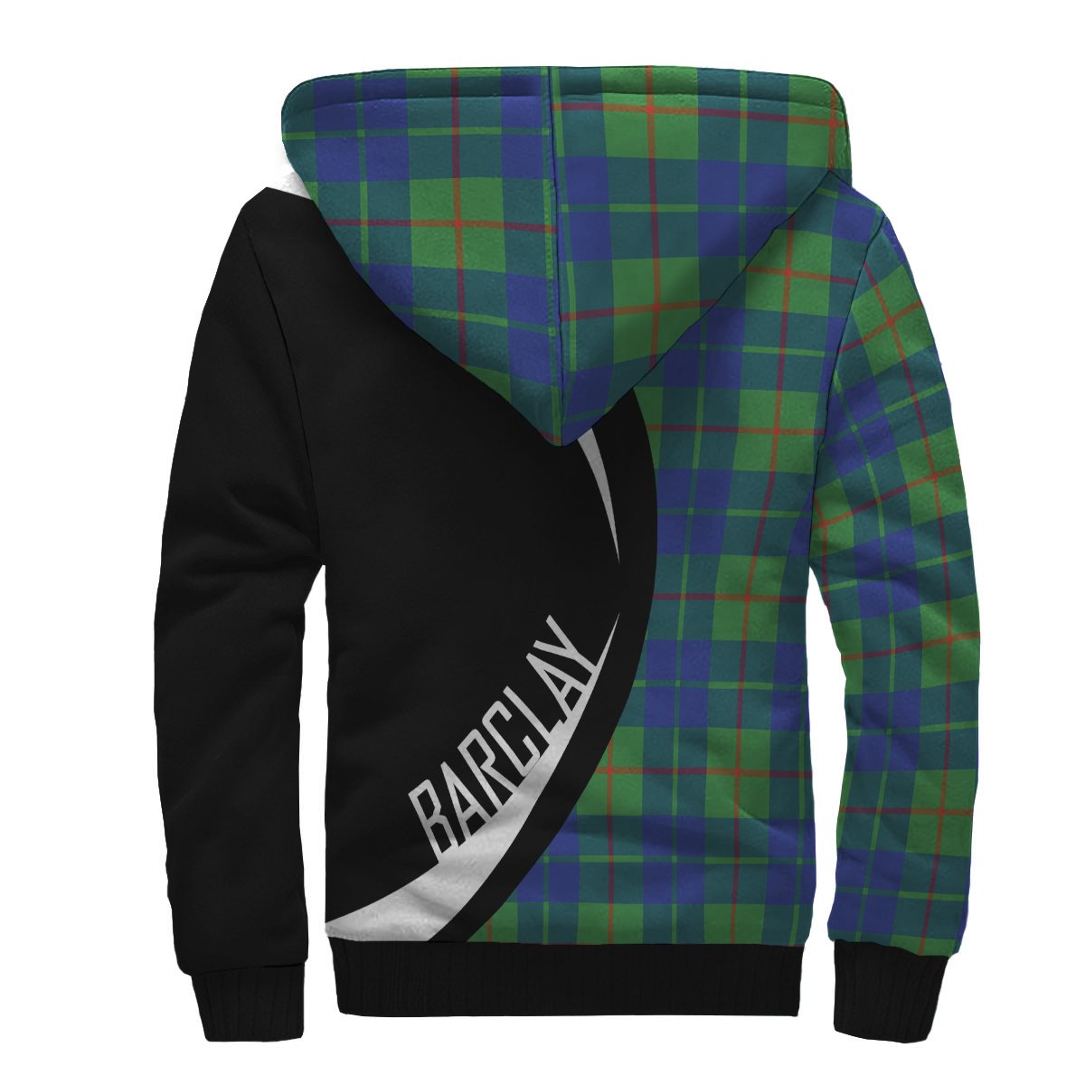 Barclay Hunting Ancient Tartan Crest Sherpa Hoodie - Circle Style