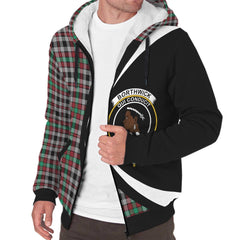 Borthwick Ancient Tartan Crest Sherpa Hoodie - Circle Style