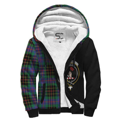 Brodie Hunting Modern Tartan Crest Sherpa Hoodie - Circle Style