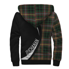 Buchanan Hunting Tartan Crest Sherpa Hoodie - Circle Style