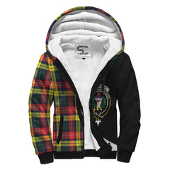 Buchanan Modern Tartan Crest Sherpa Hoodie - Circle Style