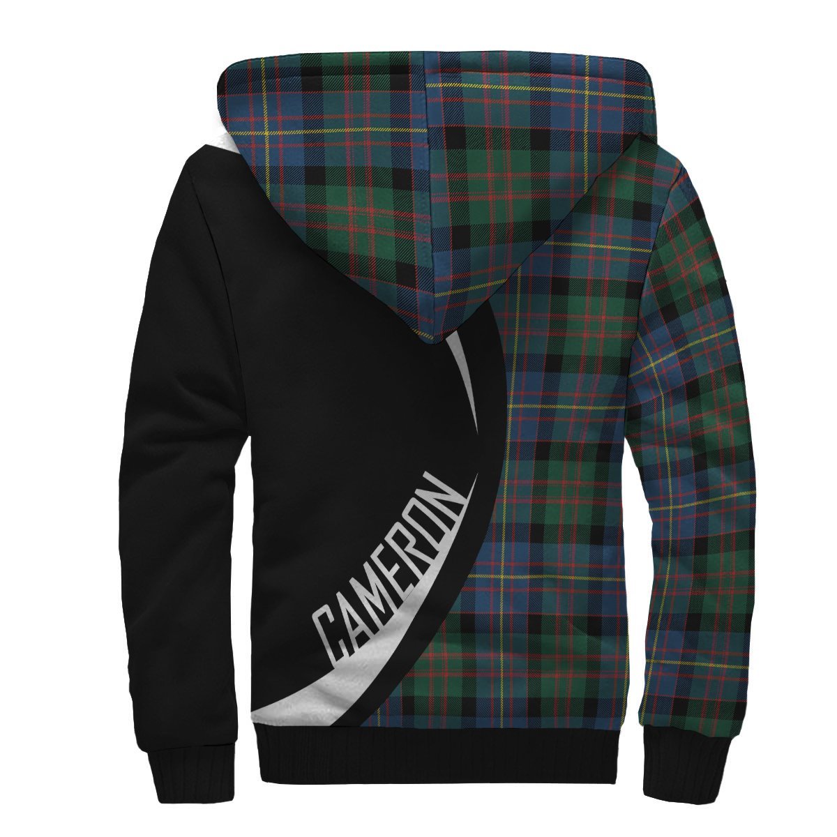 Cameron of Erracht Ancient Tartan Crest Sherpa Hoodie - Circle Style