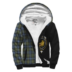 Campbell Faded Tartan Crest Sherpa Hoodie - Circle Style