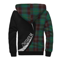 Chisholm Hunting Ancient Tartan Crest Sherpa Hoodie - Circle Style