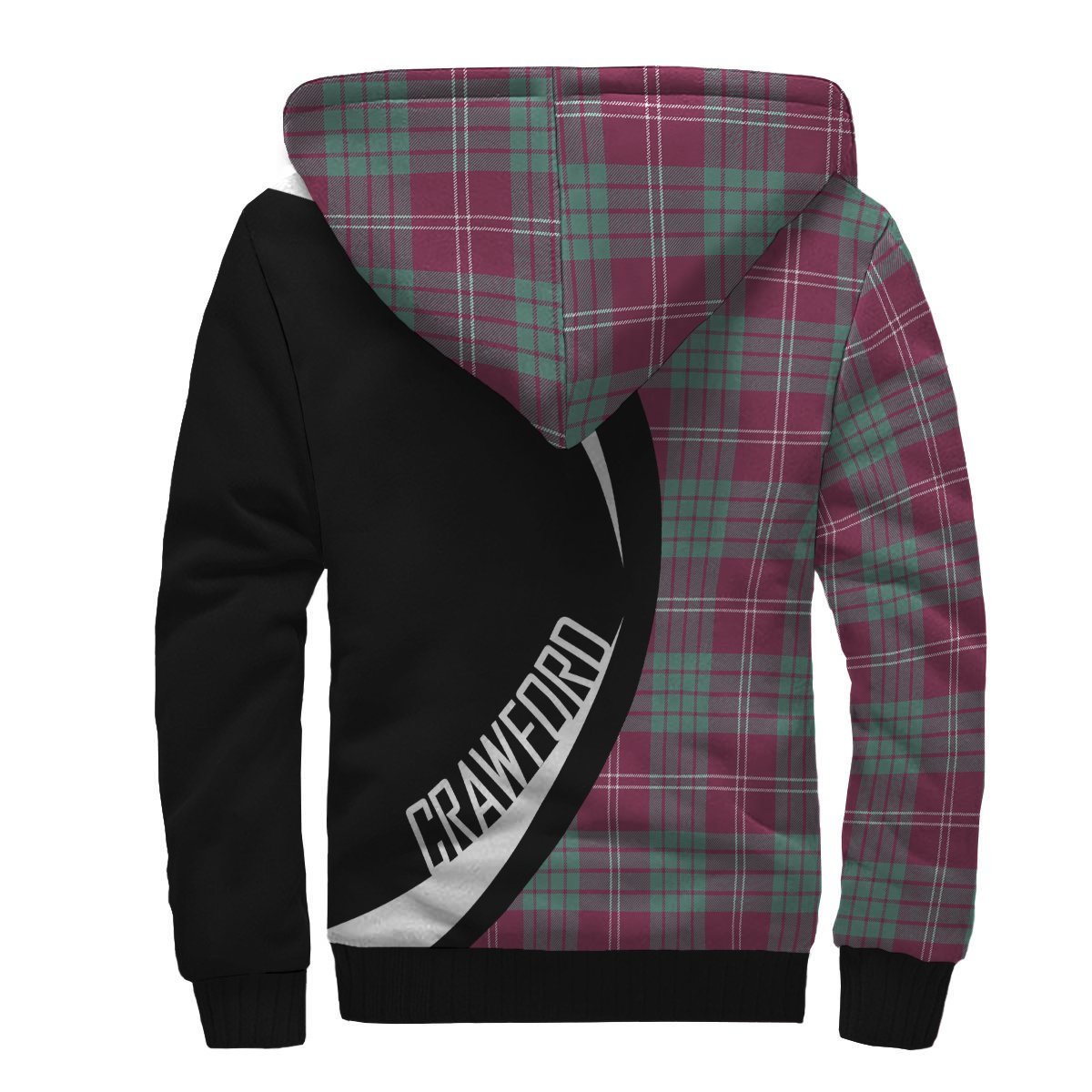 Crawford Ancient Tartan Crest Sherpa Hoodie - Circle Style