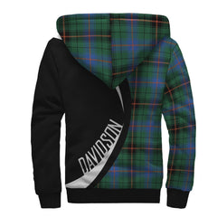 Davidson Ancient Tartan Crest Sherpa Hoodie - Circle Style