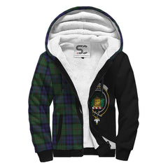 Dundas Modern Tartan Crest Sherpa Hoodie - Circle Style