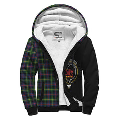 Farquharson Modern Tartan Crest Sherpa Hoodie - Circle Style